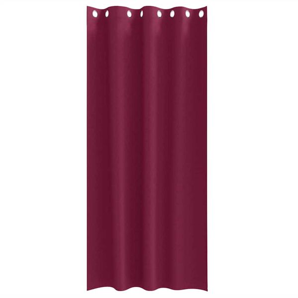 vidaXL Cortinas Opacas con Anillas 2 pcs Rojo vino 245 x 140 cm