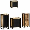 vidaXL Juego de muebles de ba&ntilde;o con caj&oacute;n 4 pcs Madera de mango maciza