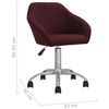 vidaXL Sillas de comedor giratorias 2 unidades tela morada