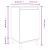 vidaXL Mesitas de noche 2 uds madera blanco brillante 40x35x70 cm