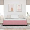 vidaXL Cama tipo Box Spring con colch&oacute;n Rosa 180 x 210 cm tela