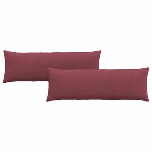 vidaXL Cojines de sof&aacute; 2 pcs Rojo vino 120 x 40 cm tela