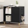 vidaXL Casa para Gatos Negro 72 x 42.5 x 70 cm Madera de ingenier&iacute;a