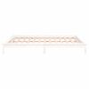 vidaXL Estructura cama LED sin colch&oacute;n madera maciza blanco 120x200 cm