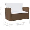 vidaXL Set muebles de jardín 8 pzas y cojines ratán sintético marrón