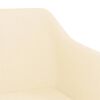 vidaXL Sillas de comedor giratorias 4 unidades tela crema