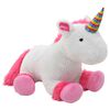 vidaXL Unicornio de peluche rosa y blanco