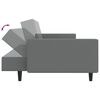 vidaXL Sofá cama de 2 plazas cuero sintético gris
