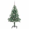 vidaXL &Aacute;rbol de Navidad Artificial Nevado con Luz LED Verde y 150 cm