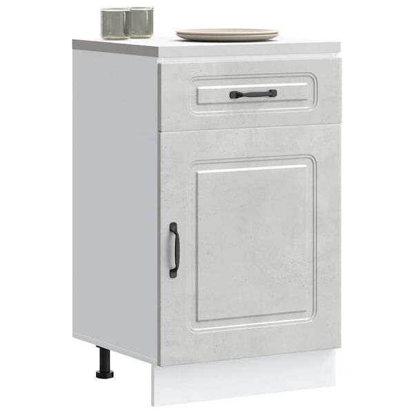 vidaXL Mueble bajo de cocina Kalmar madera de ingenier&iacute;a gris hormig&oacute;n