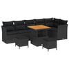vidaXL Conjunto de sof&aacute;s de jard&iacute;n 9 uds. Negro rat&aacute;n sint&eacute;tico
