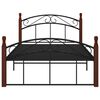 vidaXL Estructura cama sin colchón metal madera roble negro 120x200 cm