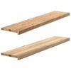 vidaXL Alf&eacute;izares de ventana 2 uds madera maciza roble sin tratar