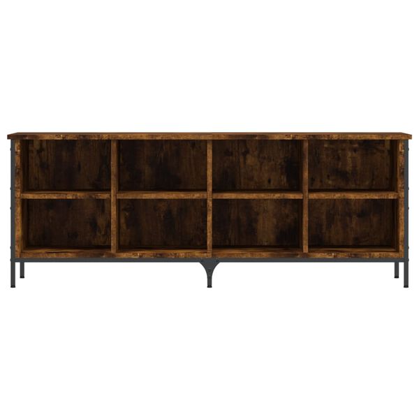 vidaXL Zapatero madera de ingenier&iacute;a roble ahumado 131x35x50 cm