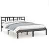 vidaXL Estructura de cama de madera maciza de pino gris 200x200 cm