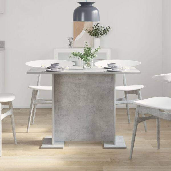 vidaXL Mesa de Comedor Gris hormigón 110 x 60 x 75 cm