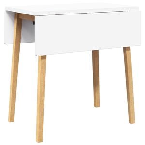 vidaXL Dining Table Natural Solid Wood Rubber