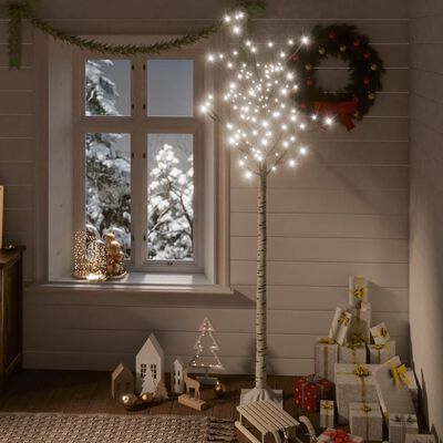 vidaXL Árbol de Navidad LED blanco frío sauce interior exterior 1,8 m