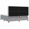 vidaXL Cama tipo Box Spring con colch&oacute;n Gris claro 200 x 200 cm tela