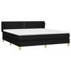 vidaXL Cama box spring con colch&oacute;n tela negro 160x200 cm