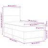vidaXL Cama tipo Box Spring Gris claro y . 90 x 190 cm Tela de Pana