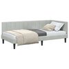 vidaXL Estructura de cama en esquina Gris Claro 90 cm x 190 cm