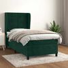 vidaXL Cama box spring con colch&oacute;n terciopelo verde oscuro 80x200 cm
