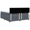 vidaXL Cama box spring con colch&oacute;n terciopelo gris oscuro 200x200 cm