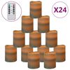 vidaXL Velas sin llama luz LED 24 uds con mando a distancia
