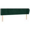 vidaXL Cabecero de terciopelo verde oscuro 183x23x78/88 cm