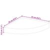 vidaXL Estante flotante de esquina MDF blanco 25x25x3,8 cm