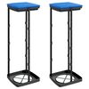 vidaXL Soportes para bolsas de basura 2 uds PP negro y azul 120 L