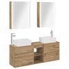 vidaXL Juego de muebles de ba&ntilde;o 5 uds. Roble artisan
