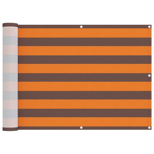 vidaXL Pantalla de Balc&oacute;n Naranja y Marr&oacute;n 75 x 200 cm