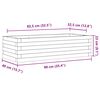 vidaXL Jardinera de madera maciza pino marr&oacute;n cera 90x40x23 cm