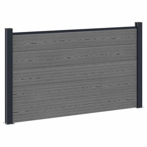 vidaXL Conjunto de valla 180 x 105 cm WPC y Aluminio Gris