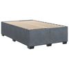 vidaXL Cama box spring con colch&oacute;n terciopelo gris oscuro 120x200 cm