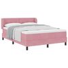 vidaXL Cama tipo Box Spring con colch&oacute;n Rosa 140 x 190 cm Terciopelo