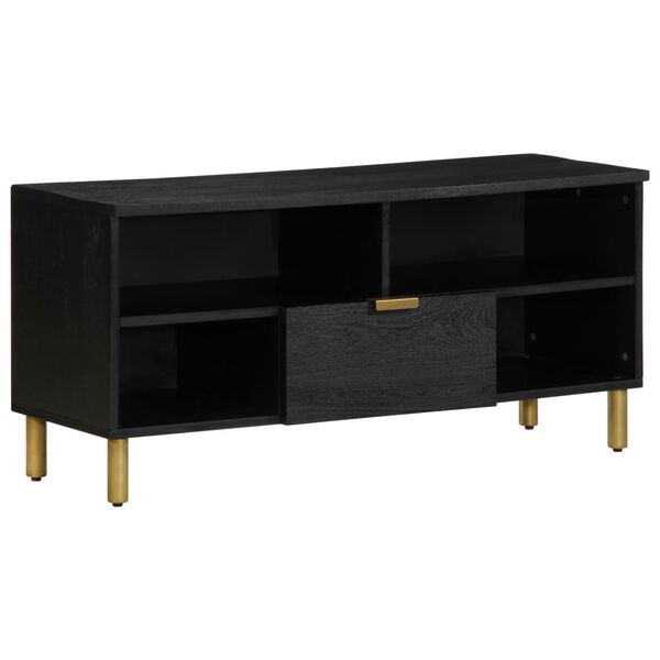 vidaXL Mueble de TV madera de ingeniería negro 100x33x46 cm