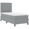 vidaXL Cama tipo Box Spring con colch&oacute;n Gris claro 80 x 200 cm tela