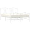 vidaXL Estructura cama sin colchón con estribo metal blanco 150x200 cm