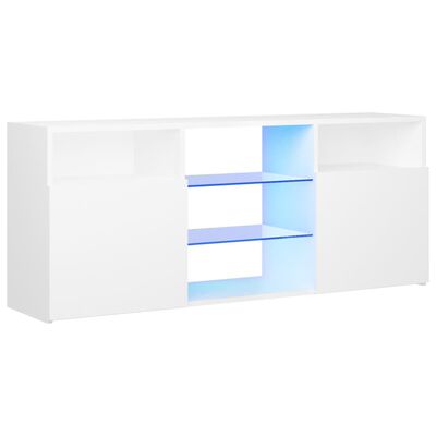 vidaXL Mueble para TV con luces LED blanco 120x30x50 cm