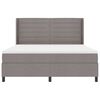 vidaXL Cama tipo Box Spring con colch&oacute;n Taup&eacute; 180 x 200 cm tela