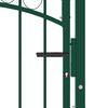 vidaXL Puerta de valla Emmen con arco superior de acero 100x98,5 cm verde