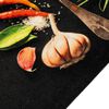 vidaXL Alfombra de cocina lavable terciopelo dibujo especias 60x300 cm