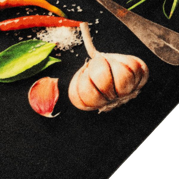 vidaXL Alfombra de cocina lavable terciopelo dibujo especias 60x300 cm