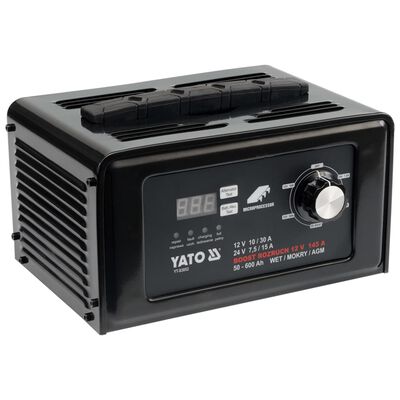 YATO Cargador de batería digital y puesta en marcha 12/24 V 30 A 230 V