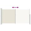 vidaXL Toldo lateral retr&aacute;ctil de jard&iacute;n color crema 170x300 cm