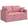 vidaXL Sof&aacute; 2 pcs Rosa 138 x 78 x 80 cm Terciopelo