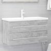 vidaXL Set muebles de baño 2 piezas madera contrachapada gris hormigón